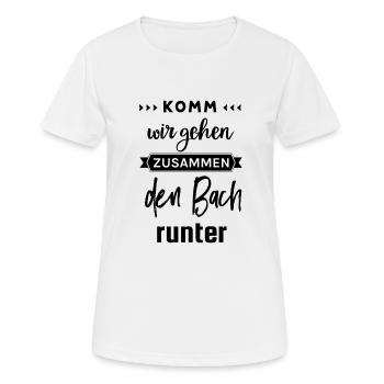 Zusammen den Bach runter - Frauen T-Shirt atmungsaktiv - Weiß - Vorne - AI Model Female 172 dark (172cm)