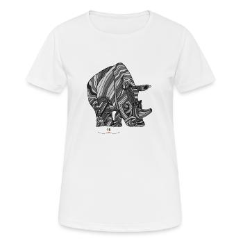 Rhinos are just like unicorns ... just thicker - Women's Breathable T-Shirt - white - Front - AI Model Female 172 dark (172cm)