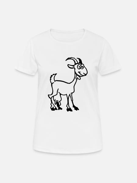 Chèvre - T-shirt respirant Femme - blanc