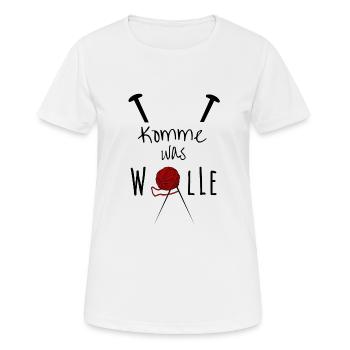 Come what wool - Women's Breathable T-Shirt - white - Front - AI Model Female 172 dark (172cm)