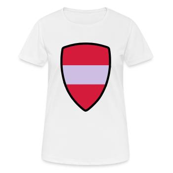 österreich fahne - Frauen T-Shirt atmungsaktiv - Weiß - Vorne - AI Model Female 172 dark (172cm)