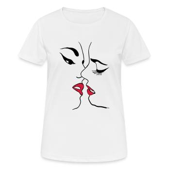 Lesbienne - T-shirt respirant Femme - blanc - Devant - AI Model Female 172 dark (172cm)