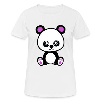L’ours en peluche - T-shirt respirant Femme - blanc - Devant - AI Model Female 172 dark (172cm)