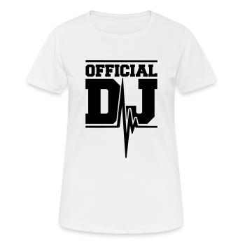 Official DJ Music Pulse - Frauen T-Shirt atmungsaktiv - Weiß - Vorne - AI Model Female 172 dark (172cm)