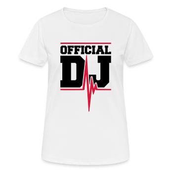 Official DJ Music Pulse - Frauen T-Shirt atmungsaktiv - Weiß - Vorne - AI Model Female 172 dark (172cm)