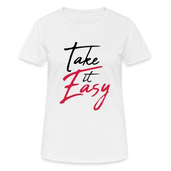cool cool prenez-le facilement logo design texte chill - T-shirt respirant Femme - blanc - Devant - AI Model Female 172 dark (172cm)