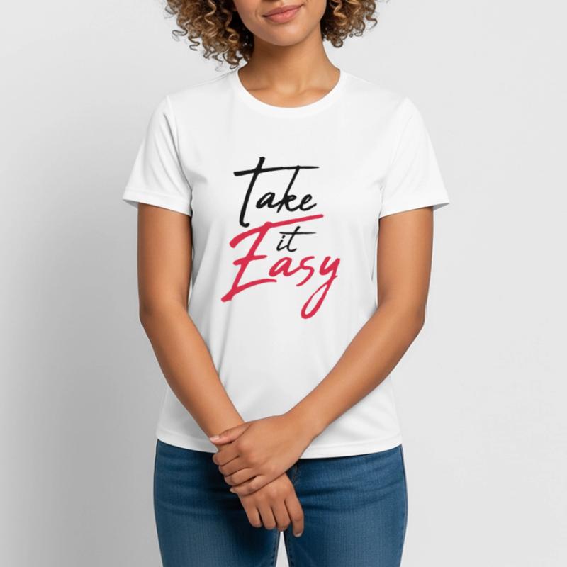cool cool take it easy logo design text chill Women's Breathable T-Shirt