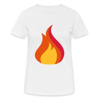 Feuer - Frauen T-Shirt atmungsaktiv - Weiß - Vorne - AI Model Female 172 dark (172cm)