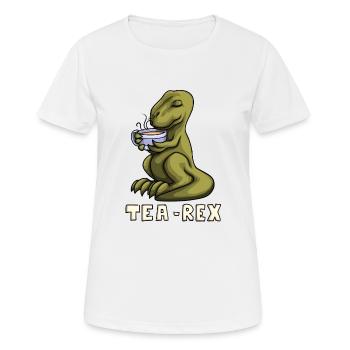 Tea-Rex - Women's Breathable T-Shirt - white - Front - AI Model Female 172 dark (172cm)