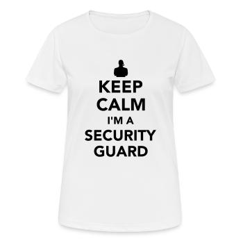 Security guard - Women's Breathable T-Shirt - white - Front - AI Model Female 172 dark (172cm)