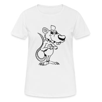 ratte fies gemein - Frauen T-Shirt atmungsaktiv - Weiß - Vorne - AI Model Female 172 dark (172cm)