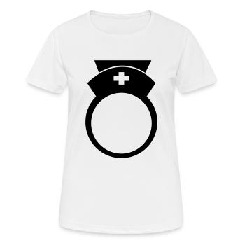 Nurse Monogram Frame - Women's Breathable T-Shirt - white - Front - AI Model Female 172 dark (172cm)
