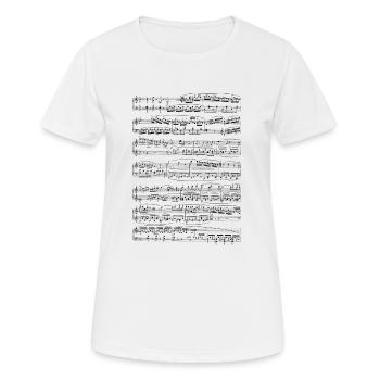partition musicale - T-shirt respirant Femme - blanc - Devant - AI Model Female 172 dark (172cm)