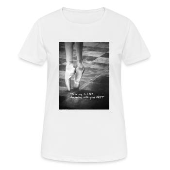 Liebe zum Tanz - Frauen T-Shirt atmungsaktiv - Weiß - Vorne - AI Model Female 172 dark (172cm)