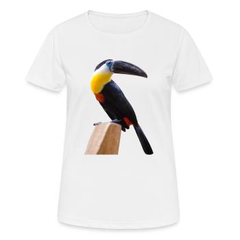 oiseaux long bec - T-shirt respirant Femme - blanc - Devant - AI Model Female 172 dark (172cm)