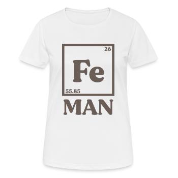 Iron Man Chemie - Frauen T-Shirt atmungsaktiv - Weiß - Vorne - AI Model Female 172 dark (172cm)