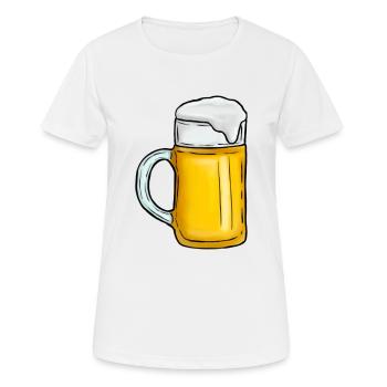 Bierkrug - Frauen T-Shirt atmungsaktiv - Weiß - Vorne - AI Model Female 172 dark (172cm)