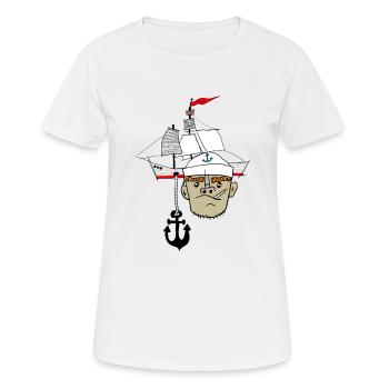 Matrose Anker Schiff - Frauen T-Shirt atmungsaktiv - Weiß - Vorne - AI Model Female 172 dark (172cm)