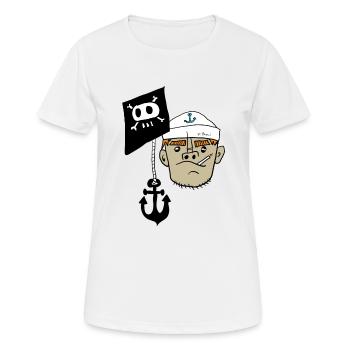 Matros St pauli - Frauen T-Shirt atmungsaktiv - Weiß - Vorne - AI Model Female 172 dark (172cm)