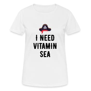 J’AI BESOIN DE VITAMINE SEA - T-shirt respirant Femme - blanc - Devant - AI Model Female 172 dark (172cm)