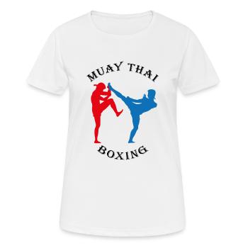 Muay Thai Boxing - Women's Breathable T-Shirt - white - Front - AI Model Female 172 dark (172cm)