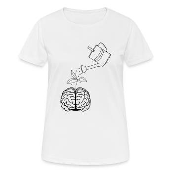 Wachsende Gedanken - Frauen T-Shirt atmungsaktiv - Weiß - Vorne - AI Model Female 172 dark (172cm)
