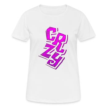visage fou visage heureux dessin animé visage heureux dessin animé - T-shirt respirant Femme - blanc - Devant - AI Model Female 172 dark (172cm)