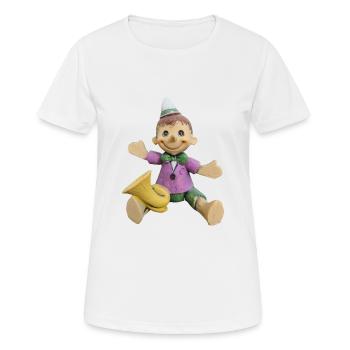 petit nez ByRino - T-shirt respirant Femme - blanc - Devant - AI Model Female 172 dark (172cm)
