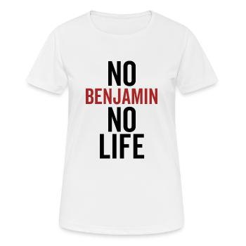 Pas de Benjamin Pas de vie - T-shirt respirant Femme - blanc - Devant - AI Model Female 172 dark (172cm)