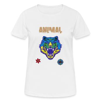 Bengal tiger scratch claw - Women's Breathable T-Shirt - white - Front - AI Model Female 172 dark (172cm)