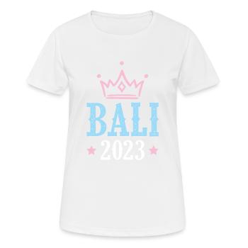 Bali 2023 - Frauen T-Shirt atmungsaktiv - Weiß - Vorne - AI Model Female 172 dark (172cm)