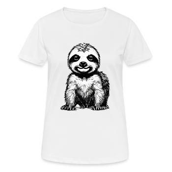 Sloth Fatigue Sloth Drawing Sloths - Women's Breathable T-Shirt - white - Front - AI Model Female 172 dark (172cm)