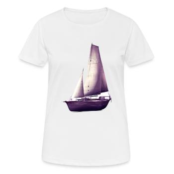 Voilier Voilier Voilier Voilier Marin - T-shirt respirant Femme - blanc - Devant - AI Model Female 172 dark (172cm)