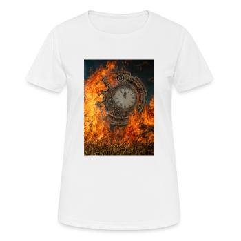 Feurige Uhr. - Frauen T-Shirt atmungsaktiv - Weiß - Vorne - AI Model Female 172 dark (172cm)