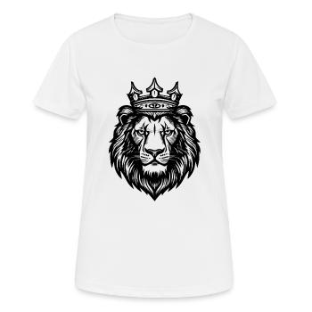 Löwe Löwenkopf Raubtier - Frauen T-Shirt atmungsaktiv - Weiß - Vorne - AI Model Female 172 dark (172cm)