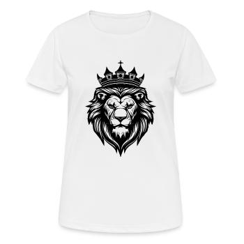 Löwe Löwenkopf Raubtier - Frauen T-Shirt atmungsaktiv - Weiß - Vorne - AI Model Female 172 dark (172cm)