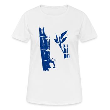 Pandabären - Frauen T-Shirt atmungsaktiv - Weiß - Vorne - AI Model Female 172 dark (172cm)