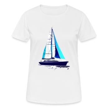 voilier voilier voilier voilier voilier voilier - T-shirt respirant Femme - blanc - Devant - AI Model Female 172 dark (172cm)