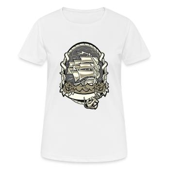 Wassersport - Frauen T-Shirt atmungsaktiv - Weiß - Vorne - AI Model Female 172 dark (172cm)