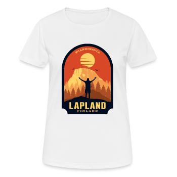 Lappland Finnland Skandinavische Natur - Frauen T-Shirt atmungsaktiv - Weiß - Vorne - AI Model Female 172 dark (172cm)