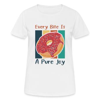 Jeder Bissen ist ein reines Vergnügen - Frauen T-Shirt atmungsaktiv - Weiß - Vorne - AI Model Female 172 dark (172cm)