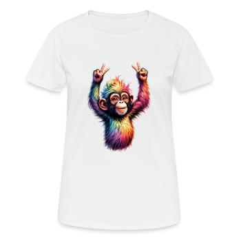 I ♥️ Rainbowcore | Christopher Street Day - Frauen T-Shirt atmungsaktiv - Weiß - Vorne - AI Model Female 172 dark (172cm)