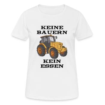 Keine Bauern kein Essen Landwirt Demo - Frauen T-Shirt atmungsaktiv - Weiß - Vorne - AI Model Female 172 dark (172cm)