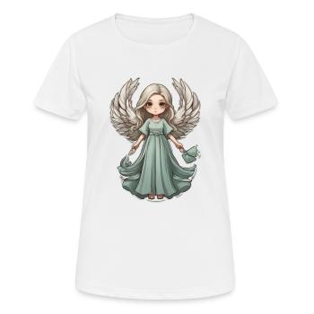 Petit Ange - T-shirt respirant Femme - blanc - Devant - AI Model Female 172 dark (172cm)
