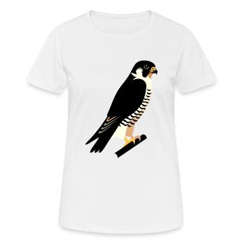 Faucon pèlerin - T-shirt respirant Femme - blanc - Devant - AI Model Female 172 dark (172cm)