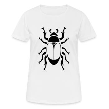 scarabée - Frauen T-Shirt atmungsaktiv - Weiß - Vorne - AI Model Female 172 dark (172cm)