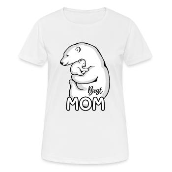 Ours polaire avec son bébé. Meilleure maman - T-shirt respirant Femme - blanc - Devant - AI Model Female 172 dark (172cm)