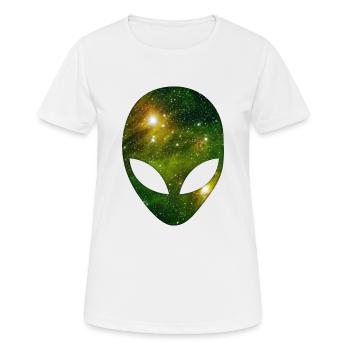 Kosmischer Außerirdischer - Frauen T-Shirt atmungsaktiv - Weiß - Vorne - AI Model Female 172 dark (172cm)