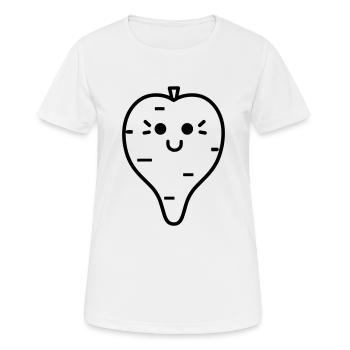 Carotte - T-shirt respirant Femme - blanc - Devant - AI Model Female 172 dark (172cm)