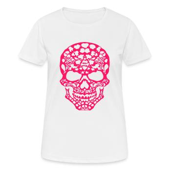 pink skull street - T-shirt respirant Femme - blanc - Devant - AI Model Female 172 dark (172cm)